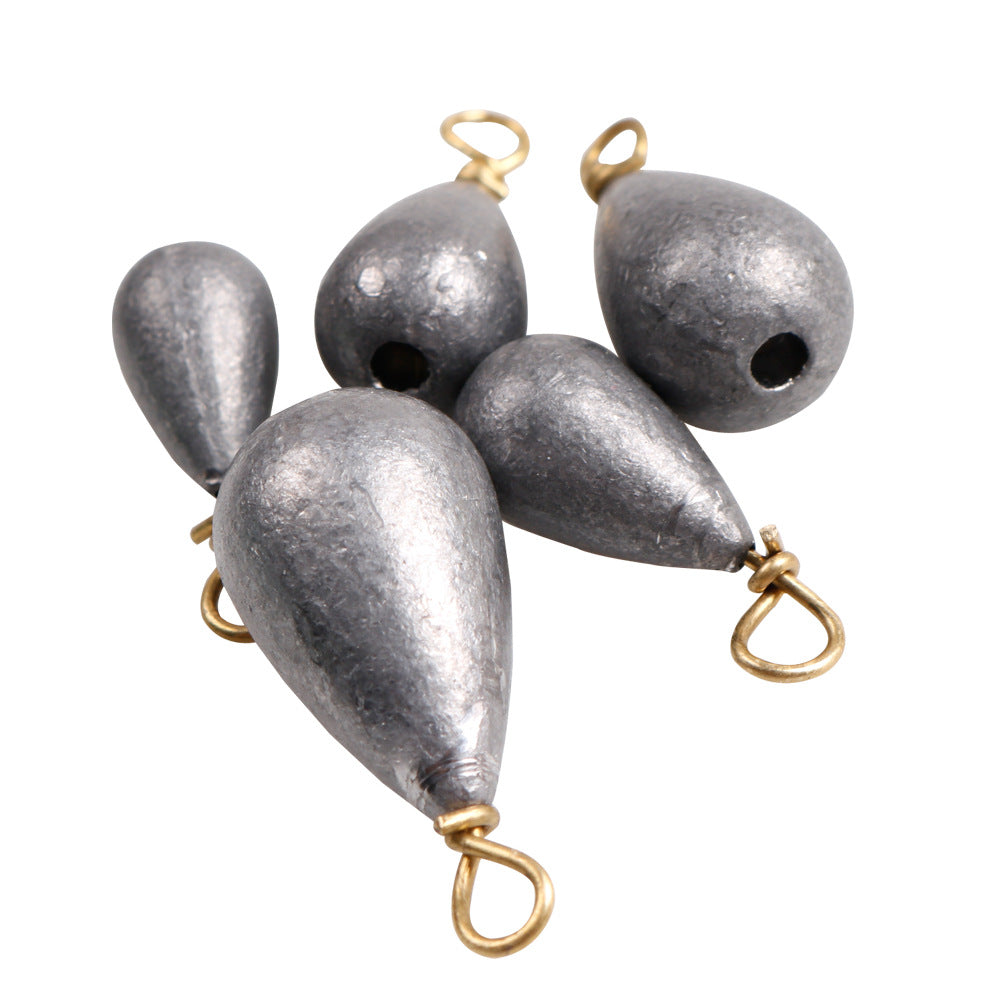 Water droplet shaped twisted ring lead pendant string hook lead pendant