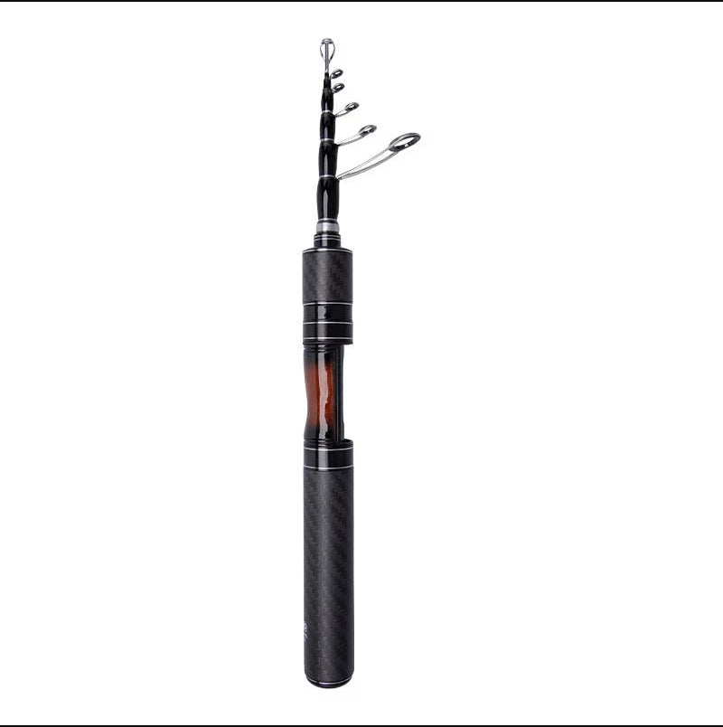 Only 28cm Portable Travel Fishing Rod Full Solid Carbon MINI Fishing Rod 1.5m/1.8m Fast Action